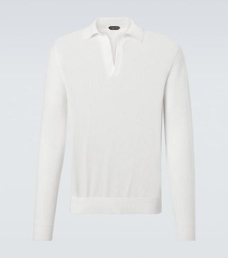 Tom Ford Polo de algod&oacute;n semitransparente