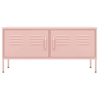 Berkfield Home TV Cabinet Pink 105x35x50 cm Steel | Size: 105 x 35 x 50 cm
