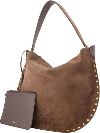 Isabel Marant Womens Oskan Shoulder Bag Brown Calfskin