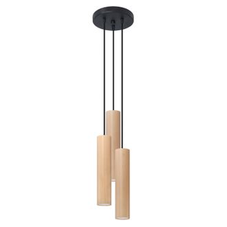 OEM L&aacute;mpara Colgante Lorento 3 Gu10, Madera Natural, Lumilo 10.111.12