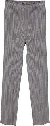 Pleats Please Issey Miyake Broek met pliss&eacute; effect - Grijs