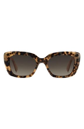 Kate Spade New York jenell 51mm gradient rectangular sunglasses in Havana at Nordstrom