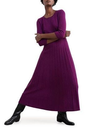 Seasalt Cornwall Folk Song Rib Midi Sweater Dress in Knit Melange Amethyst at Nordstrom, Size 12 Us