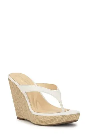 Jessica Simpson Jyseta Platform Wedge Flip Flop in White 03 at Nordstrom Rack, Size 9.5