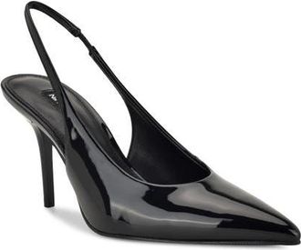 Nine West Palomma Slingback Pointed Toe Pump in Black at Nordstrom, Size 10.5