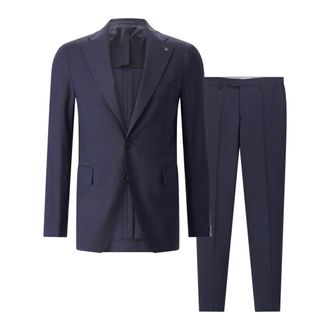 Tagliatore Single Breasted Suits, male, Blue, Size: 2XL Single Breasted Suit