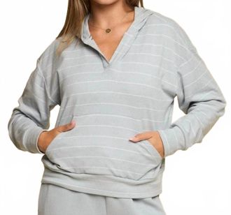 Fundamental Coast Balboa Striped Hoodie In Limestone