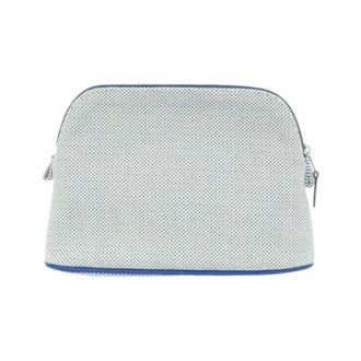 Herm&egrave;s Pre-owned Canvas Clutch - Dames - Pre-owned - Blauw - Maat: ONE Size