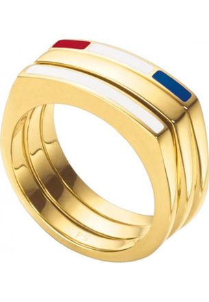 Tommy Hilfiger Womens 2700581C Ladies Ring - Gold Stainless Steel - Size N
