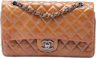 Chanel Pre-owned Classic Double Flap Shoulder Bag - Dames - Vintage Schoudertas - Bruin - ONE Size - Vintage
