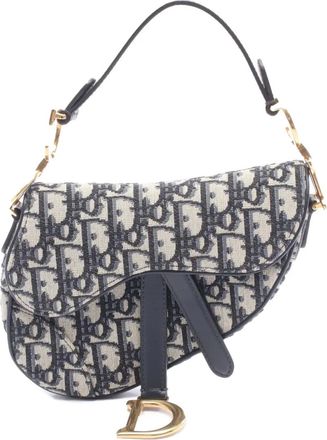 Dior 2018 Mini Oblique Canvas Saddle Bag handbag - Blue