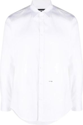 Dsquared2 Elegante Wit Overhemd - Heren - Overhemden - Wit - Maat: M Katoen