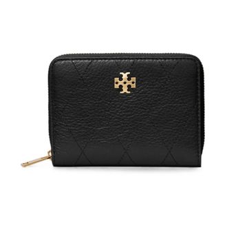 Tory Burch Small Charlie Quilted Zip-Around Wallet - female - Tory Burch - Wallets & Cardholders - Black - ONE SIZE - Accessories
