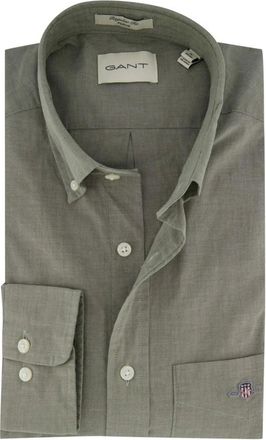 GANT Heren, Overhemden, Groen, Maat: XL Katoen