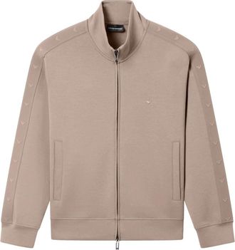 Emporio Armani Stretch Double Jersey Sweatshirt - Heren - Vesten met rits - Beige - XS - Katoen - Hoodies & sweatvesten