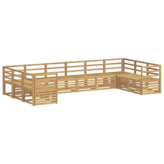 vidaXL Conjunto De Sof&aacute;s De Exterior 10 Uds. Blanco Vidaxl