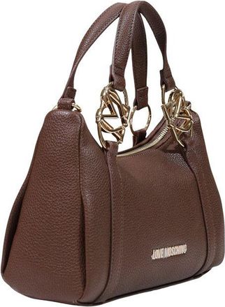 Love Moschino Pebbled Polyurethane Shoulder Bag - Brown