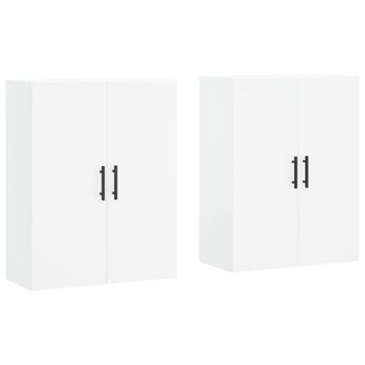 vidaXL Vidaxl - Armarios De Pared 2 Unidades Blanco 69,5x34x90 Cm