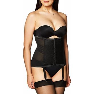 Rago Waist Trainer Girdle with Garters Firm Shaping in Black at Nordstrom, Size X-Small