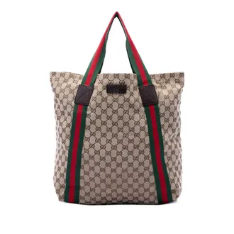 Gucci Pre-owned Gucci GG Canvas Web Tote Ladies THASOAZ55MC1PD1E