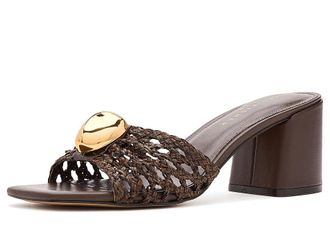 Marc Fisher Farrel Womens Dress Sandals Dark Brown : 8.5 M, Textile