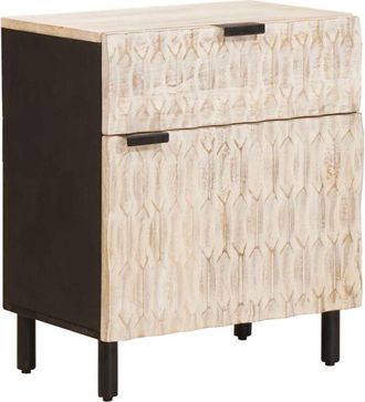 vidaXL Armario De Noche 50 X 33 X 60 Cm Madera De Mango Maciza Vidaxl