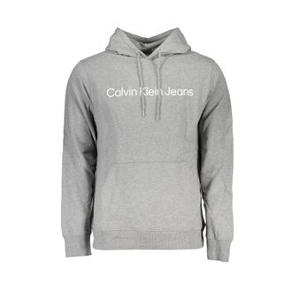 Calvin Klein Heren, Sweatshirts & Hoodies, Grijs, Maat: L Katoen