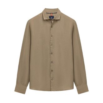 State of Art Heren, Overhemden, Beige, Maat: 3XL Linnen