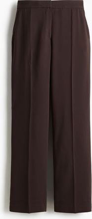 H&M Hose mit geradem Bein und Bügelfalten - Brown