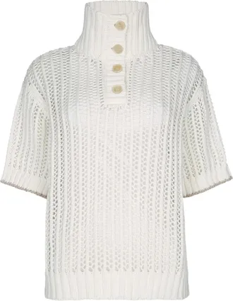 Brunello Cucinelli Maglione a collo alto - Bianco