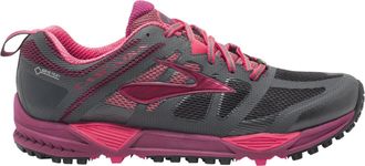 Brooks Womens Cascadia 11 Gtx Trail Running Shoes In Anthracite/teaberry/rasberry Radiance