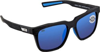 Costa Pescador Blue Mirror Polarized Glass Square Mens Sunglasses 6S9029 902901 55