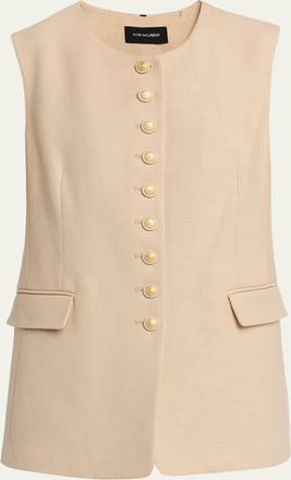 Kobi Halperin Jay Button-Down Crewneck Vest