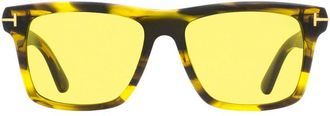 Tom Ford FT090655E Tortoiseshell Acetate Square Sunglasses - Brown