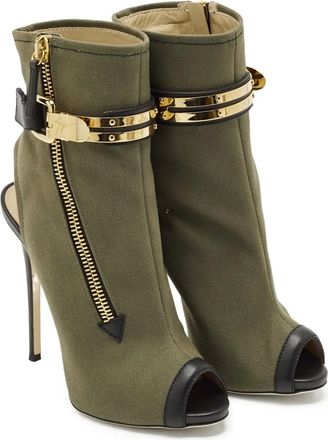 Giuseppe Zanotti Stivaletti con cut-out - Verde