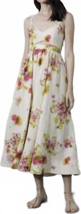 Karina Grimaldi Greta V Neck Midi Dress In Black