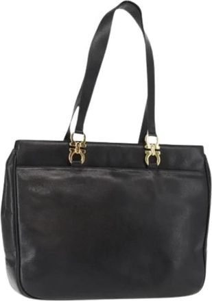 Ferragamo Pre-owned Schoudertas - Dames - Vintage Schoudertas - Zwart - ONE Size - Leer - Vintage
