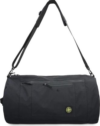 Stone Island Tassen, Heren, Zwart, ONE Size, Katoen, Aluminium Tela Duffle Bag
