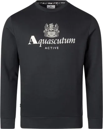 Aquascutum Uomo, Felpe, Nero, XL, new