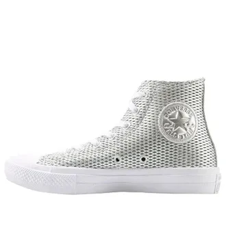 Converse (WMNS) Converse Chuck Taylor All Star 2 High Perforated Metallic Silver 555798C