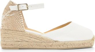Castaner Carol Wedge Espadrille - Dames - Sleehakken - Wit - 37 EU - Katoen - Schoenen