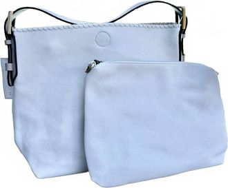 Jen & Co. Womens Alexa Canvas Hobo Bag With Carry Pocket In Pale Grey