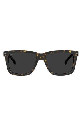 BOSS 55mm Square Sunglasses in Havana at Nordstrom Rack