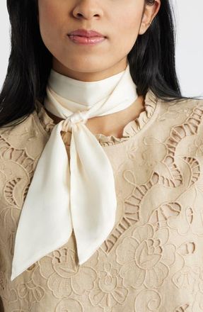 Treasure & Bond Assorted 2-Pack Satin Skinny Scarves in Black Bandana at Nordstrom