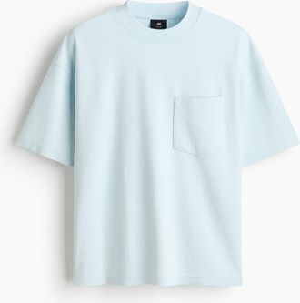 H&M Oversized Fit T-shirt in Light Blue at Nordstrom, Size Xx-Large