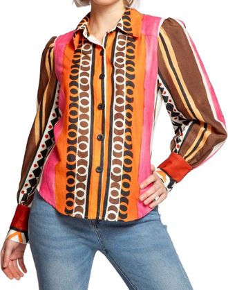 Eva Franco Lorca Blouse In Tulum Stripe