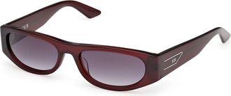 GCDS GD0070 69B Mens Sunglasses Burgundy Size 54
