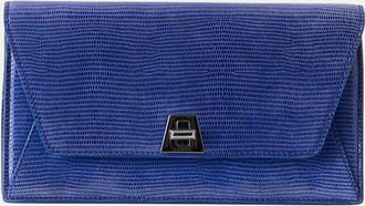 Akris Anouk Lizard-Print Clutch Bag w/ Chain