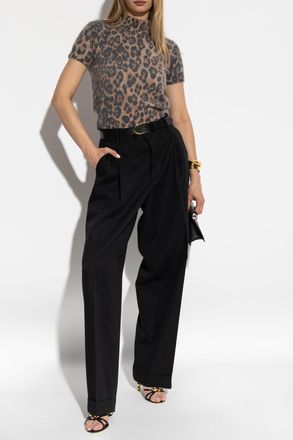 Blumarine Top With Animal Motif, Womens, Beige