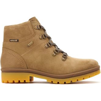 Mephisto Waterdichte Enkellaars - Kameel Beige Nubuck - Dames - Veterlaarzen - Beige - 40 1/2 EU - Schoenen